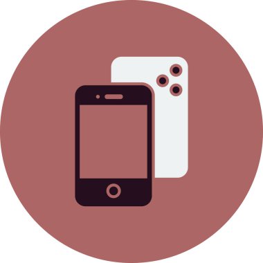 akıllı telefon simgesi, düz vektör illüstrasyon tasarımı