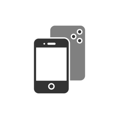 akıllı telefon simgesi, düz vektör illüstrasyon tasarımı