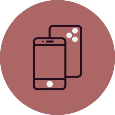 akıllı telefon simgesi, düz vektör illüstrasyon tasarımı