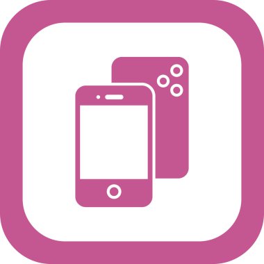 akıllı telefon simgesi, düz vektör illüstrasyon tasarımı