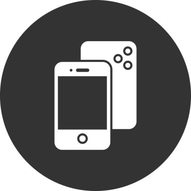 akıllı telefon simgesi, düz vektör illüstrasyon tasarımı