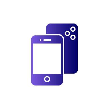 akıllı telefon simgesi, düz vektör illüstrasyon tasarımı