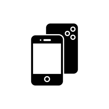 akıllı telefon simgesi, düz vektör illüstrasyon tasarımı