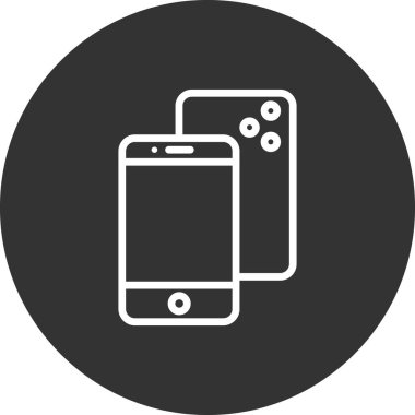 akıllı telefon simgesi, düz vektör illüstrasyon tasarımı