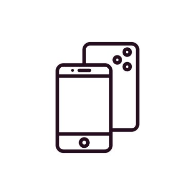 akıllı telefon simgesi, düz vektör illüstrasyon tasarımı