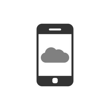 akıllı telefon simgesi, düz vektör illüstrasyon tasarımı