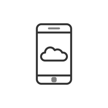 akıllı telefon simgesi, düz vektör illüstrasyon tasarımı