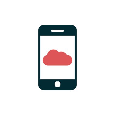akıllı telefon simgesi, düz vektör illüstrasyon tasarımı