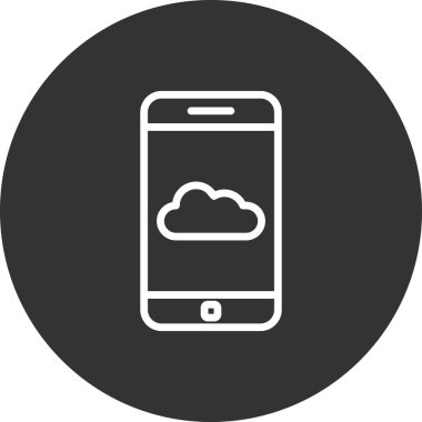 akıllı telefon simgesi, düz vektör illüstrasyon tasarımı