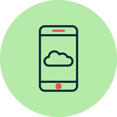 akıllı telefon simgesi, düz vektör illüstrasyon tasarımı