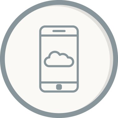 akıllı telefon simgesi, düz vektör illüstrasyon tasarımı