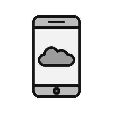 akıllı telefon simgesi, düz vektör illüstrasyon tasarımı