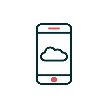 akıllı telefon simgesi, düz vektör illüstrasyon tasarımı