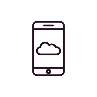 akıllı telefon simgesi, düz vektör illüstrasyon tasarımı