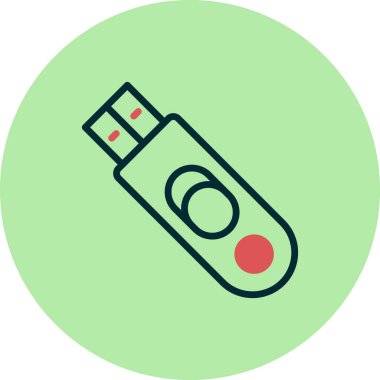 usb simge vektör illüstrasyonu