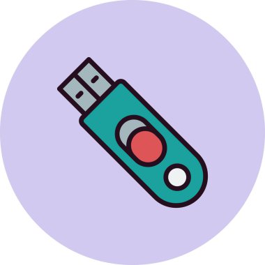 usb simge vektör illüstrasyonu