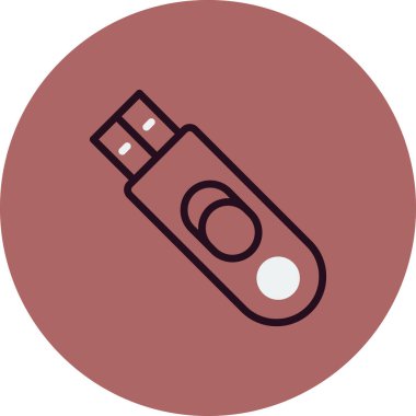 usb simge vektör illüstrasyonu