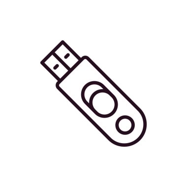 usb simge vektör illüstrasyonu