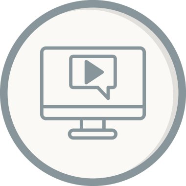 Video Çağrısı ikon vektör illüstrasyonu