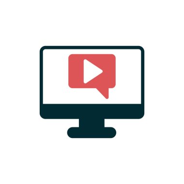 Video Çağrısı ikon vektör illüstrasyonu