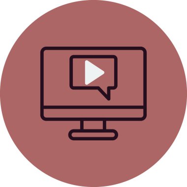 Video Çağrısı ikon vektör illüstrasyonu