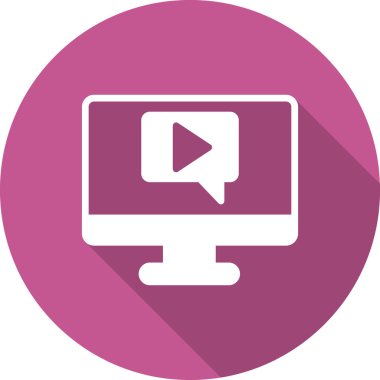 Video Çağrısı ikon vektör illüstrasyonu