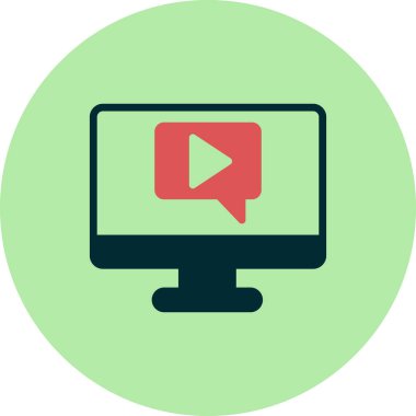 Video Çağrısı ikon vektör illüstrasyonu