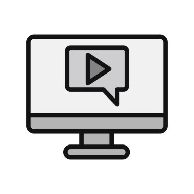 Video Çağrısı ikon vektör illüstrasyonu