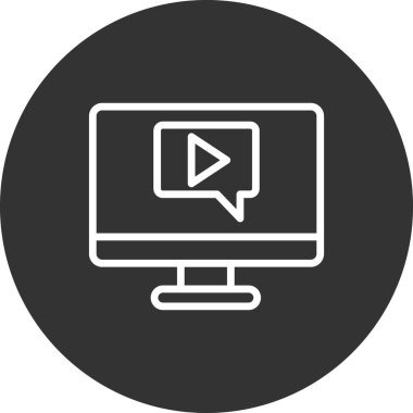 Video Çağrısı ikon vektör illüstrasyonu