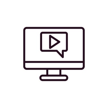 Video Çağrısı ikon vektör illüstrasyonu