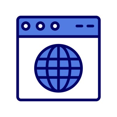 Basit web arayüzü simgesi, vektör illüstrasyonu