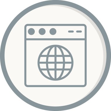 Basit web arayüzü simgesi, vektör illüstrasyonu