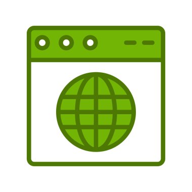 Basit web arayüzü simgesi, vektör illüstrasyonu