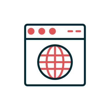 Basit web arayüzü simgesi, vektör illüstrasyonu