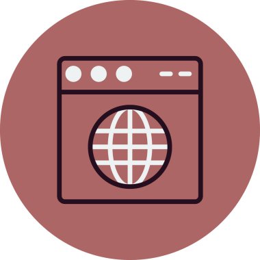 Basit web arayüzü simgesi, vektör illüstrasyonu