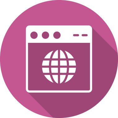 Basit web arayüzü simgesi, vektör illüstrasyonu