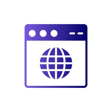 Basit web arayüzü simgesi, vektör illüstrasyonu