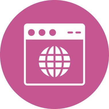 Basit web arayüzü simgesi, vektör illüstrasyonu