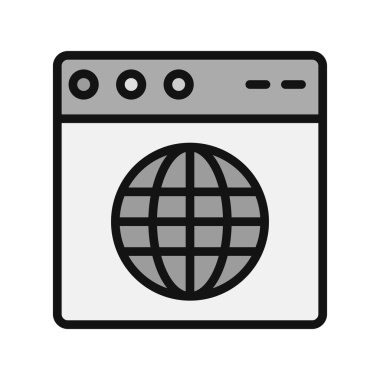 Basit web arayüzü simgesi, vektör illüstrasyonu