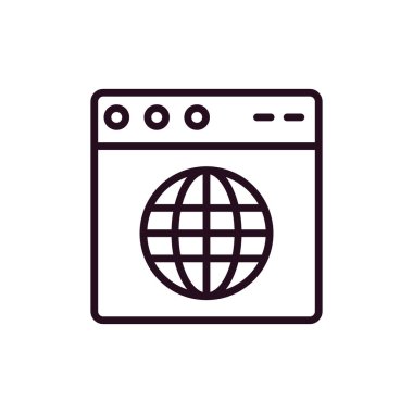 Basit web arayüzü simgesi, vektör illüstrasyonu