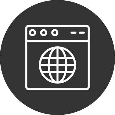Basit web arayüzü simgesi, vektör illüstrasyonu