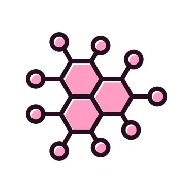 Molekül simgesi vektör illüstrasyonu