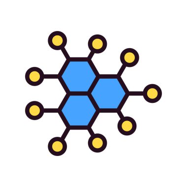Molekül simgesi vektör illüstrasyonu