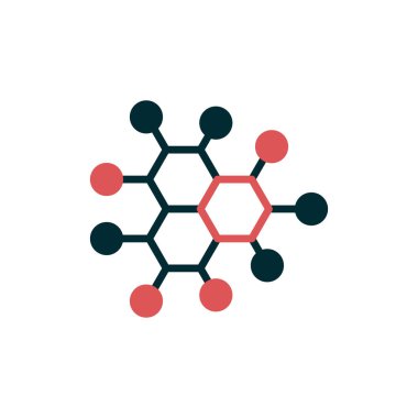 Molekül simgesi vektör illüstrasyonu