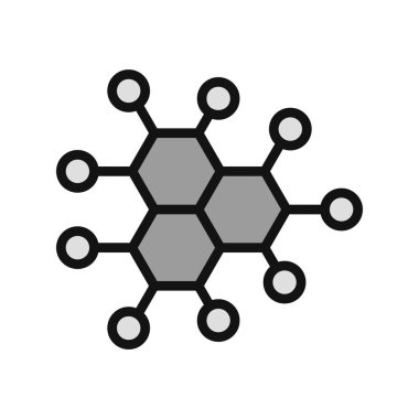 Molekül simgesi vektör illüstrasyonu