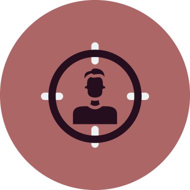 Basit Hedef Simgesi, vektör illüstrasyonu