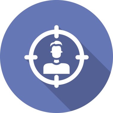 Basit Hedef Simgesi, vektör illüstrasyonu