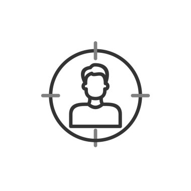 Basit Hedef Simgesi, vektör illüstrasyonu