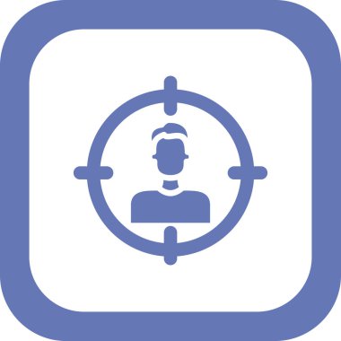 Basit Hedef Simgesi, vektör illüstrasyonu