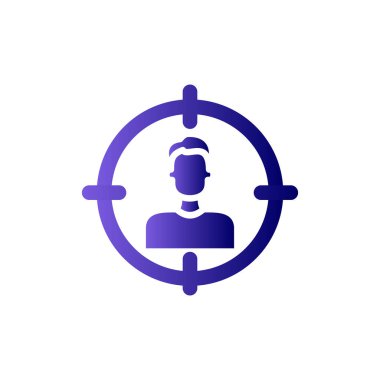 Basit Hedef Simgesi, vektör illüstrasyonu